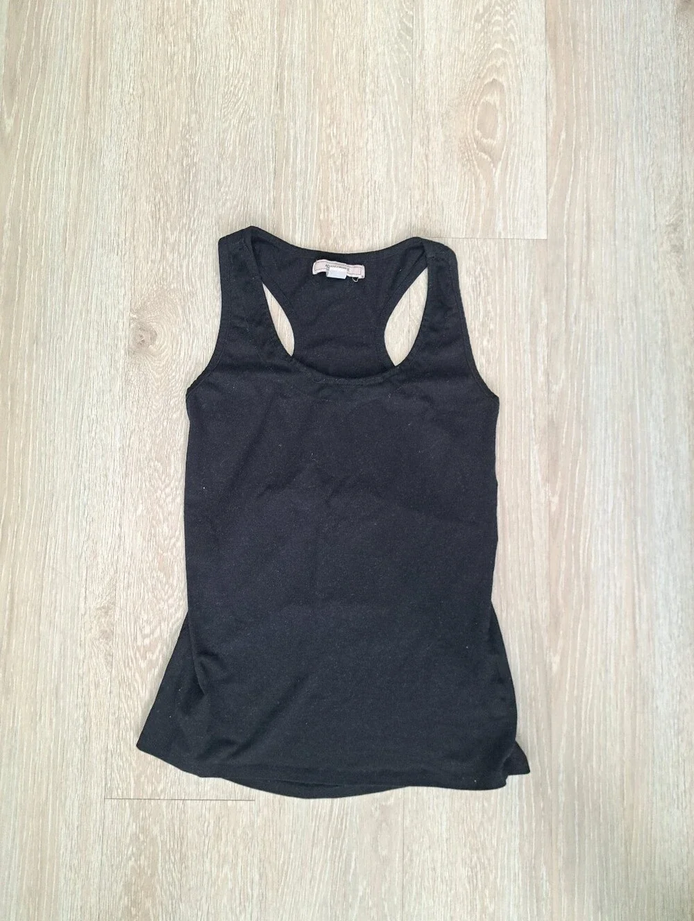 Adam Levine Collection Women's Black Racerback Tank Top Sz M (Fits Sz S)